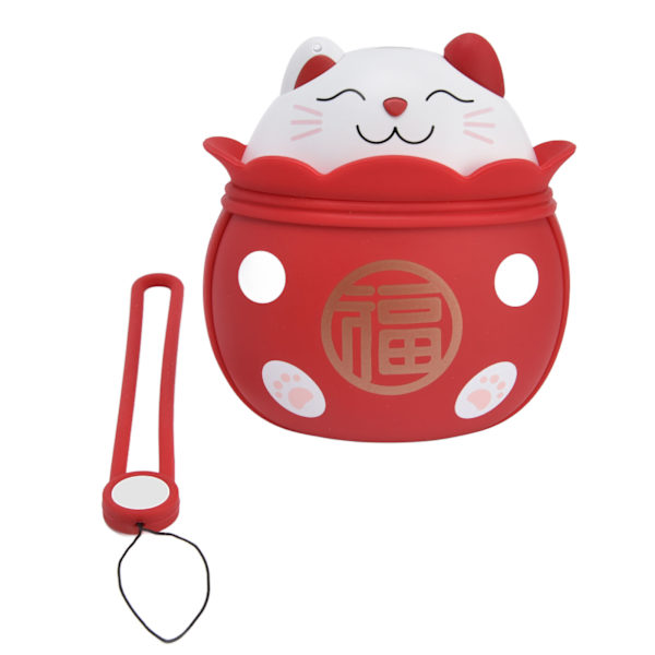 Elektrisk håndvarmer USB genopladelig dobbeltsidet bærbar Lucky Cat Mini handy varmer til vinterrød