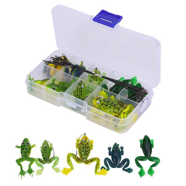 Fiskekroge Frø lokkemad Kit - 10 stk, Anti Bite Wire Connectors, Fiskegrej tilbehør