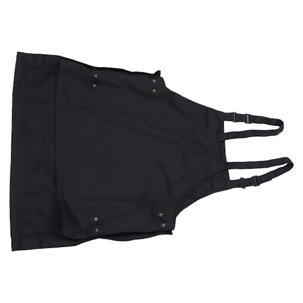 Kök Förkläde Svart Förkläde Polyester Fickor Justerbar Rem Unisex Förkläde för Hem Kommersiell Kaffebutik Restauranger