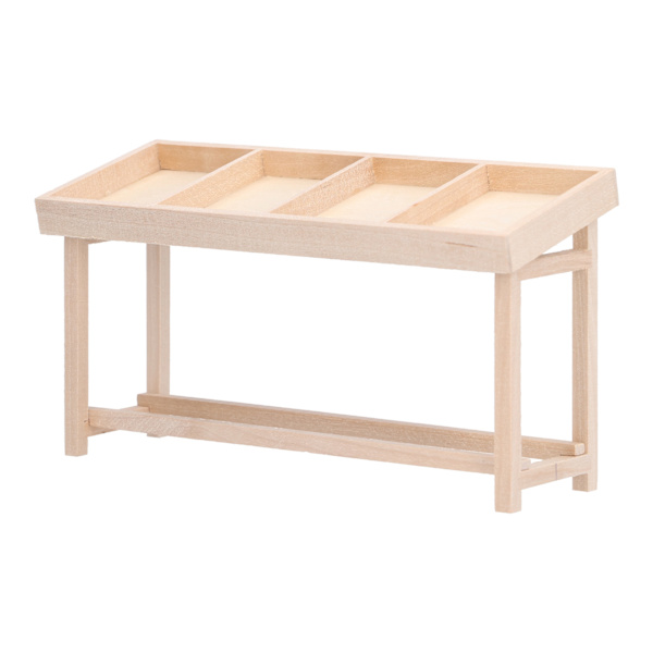 Nukkekotihyllytelineet 1:12 Miniatyyripuinen telinehylly nukkekodille DIY-koriste Hedelmä- ja vihanneshylly3