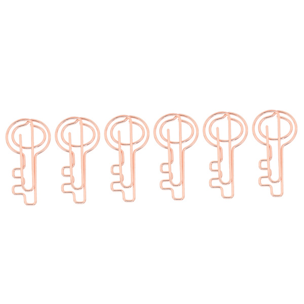 100 stk papirklips metall rosegull farge Urheen Design binders for kontorskole
