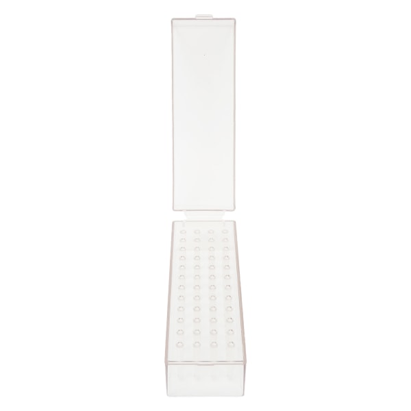 48 Hål Akryl Nagel Dill Bits Hållare Organizer Borr Bits Display Förvaringslåda Transparent spik Bits Container Case