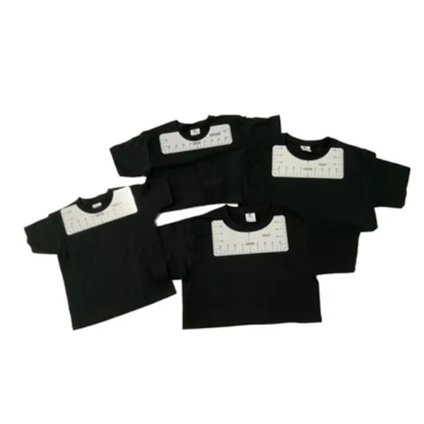 T-shirt linjal flexibel lätt bärbar PVC rund hals guide justeringsverktyg för vuxna tonåringar småbarn 4 st