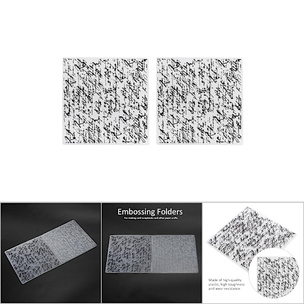 2 stk. prægemapper konkav konveks scrapbooking skabelon til håndværk fotoalbum dekoration kort DIY (EM196 )