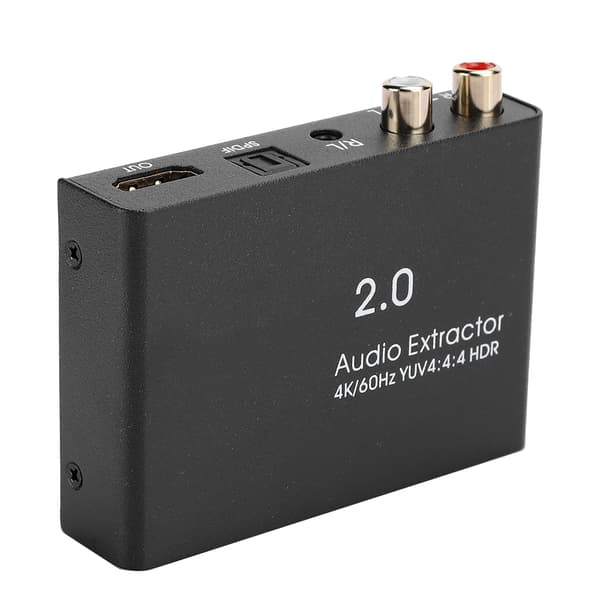 1x1 4K 60Hz HDMI 2.0 Audio Extractor Digital Optisk Splitter YUV4:4:4 HDR (110-240V) EU