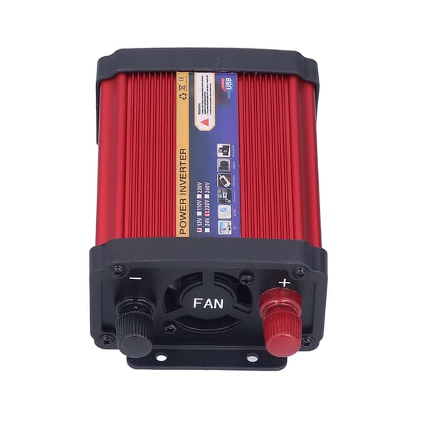 Bärbar 400W Bilströmsomvandlare 2 USB-portar Snabbladdande Spänningstransformator Modifierad Sinusvåg 12V-220V 50HZ±5HZ