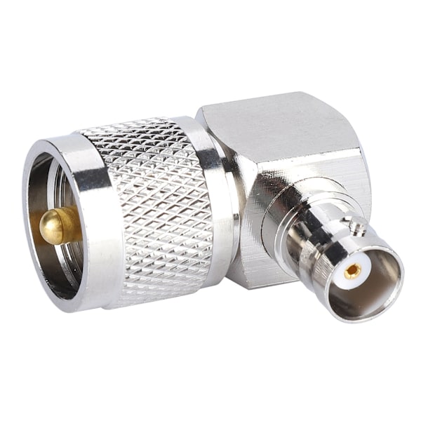 1 ST UHF PL-259 hane till BNC hona rätvinklig adapter RF koaxial adapterkontakt