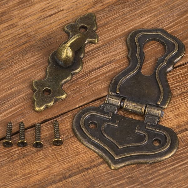 10 stk Hasp Latch Antikk Stil Sink Legering Bokser Bronsefarget Lås