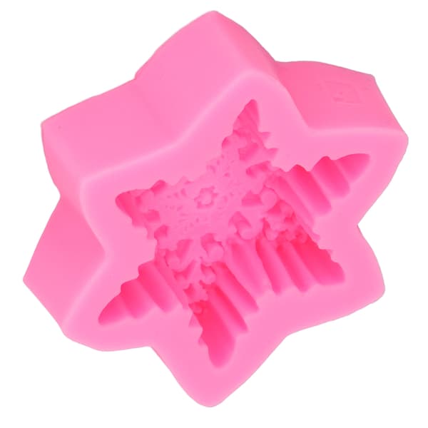 Fondantformar 3D Snöflinga Premium Material Hållbar Nonstick Elastisk Brett Använd Silikonformar för Tårta Choklad Godis