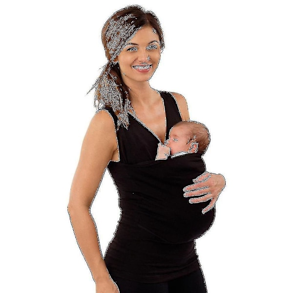 Kænguru Baby Carrier Vest T-shirt med stor lomme til kvinder XL