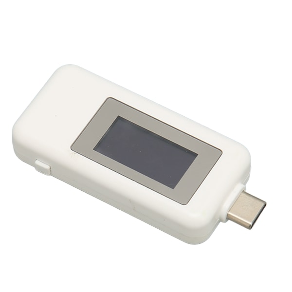USB Spenningsstrømtester 4‑30V 0‑5.1A digital LCD-skjerm Nøyaktig måling USB-tester for telefon Nettbrett Bærbar Hvit