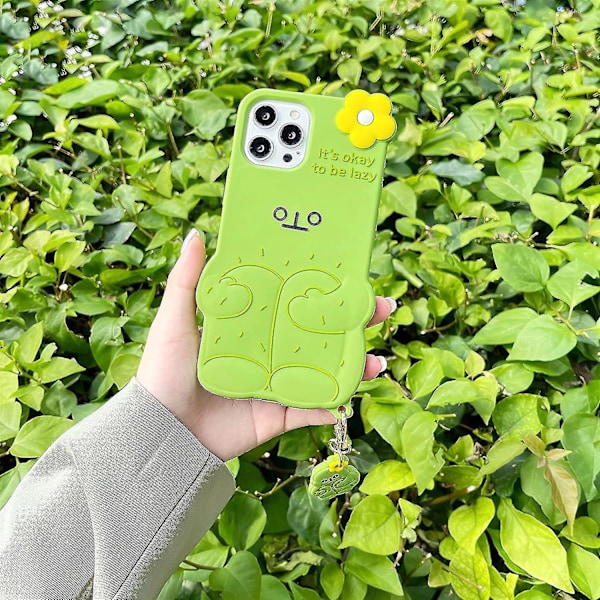 Luova silikonikuori iPhone 13 Pro Max -puhelimelle, sarjakuva kaktus