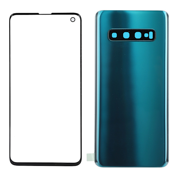Mobiltelefon Bag Glasdæksel og Ydre Glaspanel Udskiftning til Samsung S10 G973Grøn