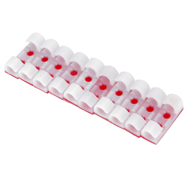 20 stk ledningsklemme selvklæbende liniekabelclips spænde fastener Desktop Organizer (hvid)
