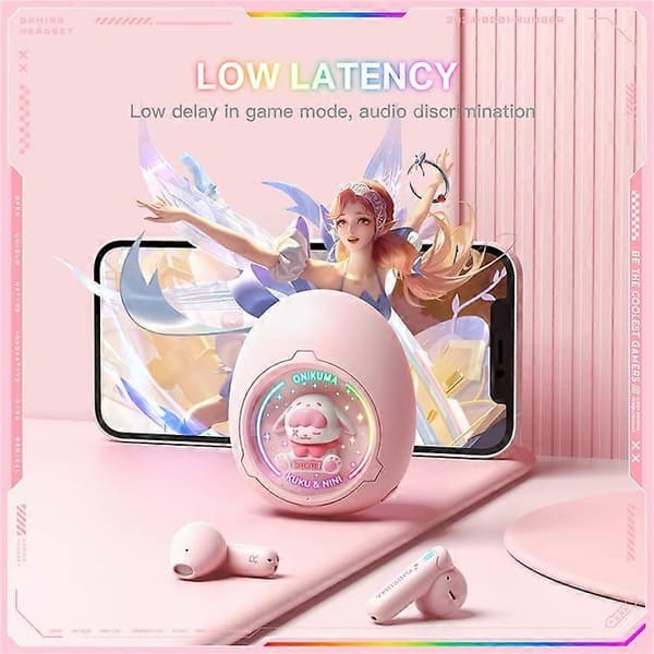 ONIKUMA T302 Cute Space Capsule Bluetooth Headset HiFi Music Wireless Headphones Pink