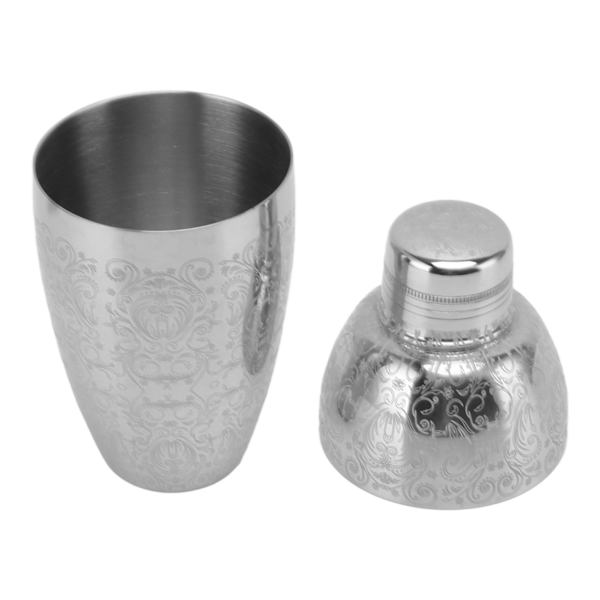 Cocktail Shaker i amerikansk stil 304 Rostfritt stål Cocktail Bartending Mixer Shaker för bartillbehör Etsning