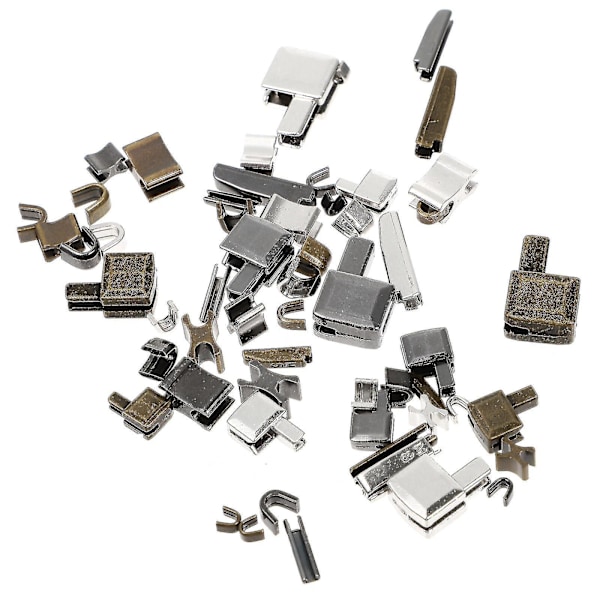 24 Set Metall Dragkedjehuvud Reglage Fäste Insättningsstift Dragkedjestopp Tillbehör Plugg Dragkedja Reparationssats För Kappa Hem DIY (blandad Färg, Storlek 3/5/8/10)-