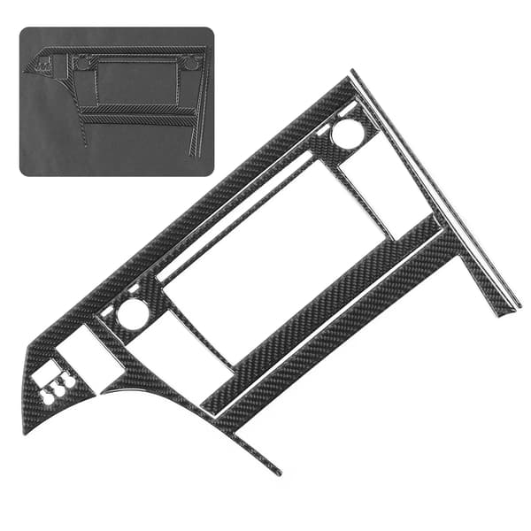 3 stk. karbonfiber GPS-navigasjonspanel trimdeksel, blank overflate, passer til Prius 2012-2015
