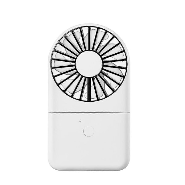 Valkoinen kannettava kesätuuletin, riipputuuletin, mini riipputuuletin virtapankilla, kannettava USB ladattava tuuletin