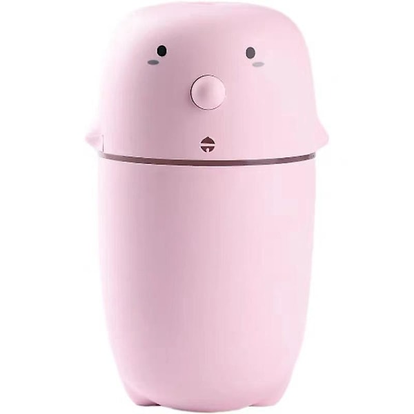 Mini Morsom Luftfukter Rosa, Nattlysfunksjon, Automatisk Avstenging, Stille 140*50*60mm
