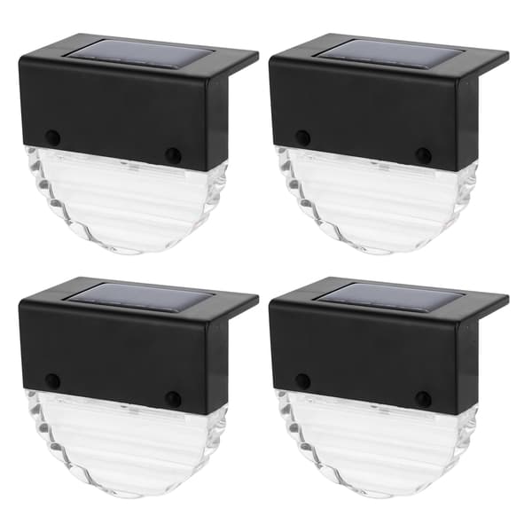 4 stk. Solar Deck Lights LED Farverig Vandtæt Trappe Gård Varm Dual-Mode Hegn Have