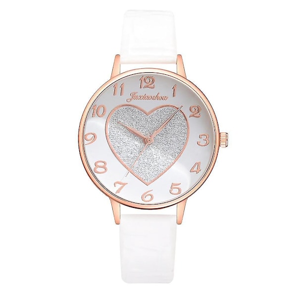 Beautiful Heart Quartz Watches for Women White