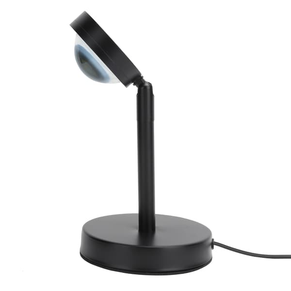 Solnedgangslampe 180° roterende solnedgangsmønster projeksjon gulvlampe USB-drevet nattlys