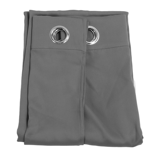 Grommet Mørklægningsgardiner Punch Free Termisk Isolerede Rum Mørklægning Gardiner til Soveværelse Stue Grå 132x213cm / 52.0x83.9in