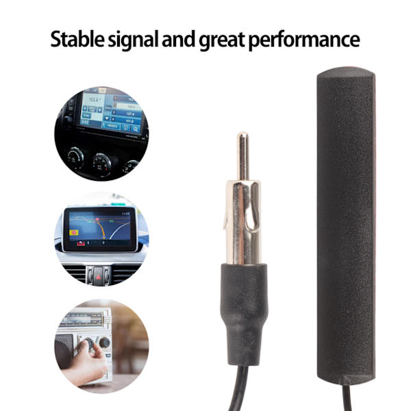ANT-309 Universal Bil FM Radio Antenne Patch Antenne Forrude Montering 5M Kabel