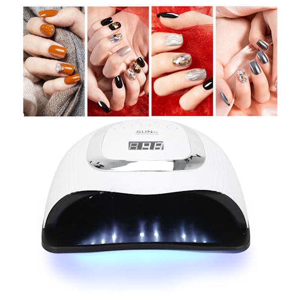 168W nagellacktorkare infraröd induktions UV-nagellampa 4 växlar nagelhärdningsmaskin 100~240VUS-kontakt