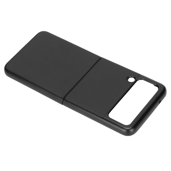 Læder Hard Case til Samsung Galaxy Z Flip 3 Mobiltelefon Stødsikker Anti-Scratch CoverSort