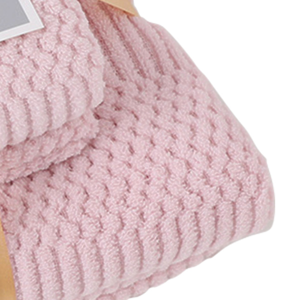 Badlakanset i korallfleece, snabb torkning, hög absorption, mjuk och bekväm för daglig användning, rosa