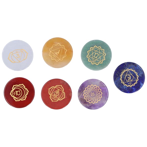 7 Chakra MultiStone Pyramide Fargerike Stein Naturlige Edelstener Dekorasjonspynt