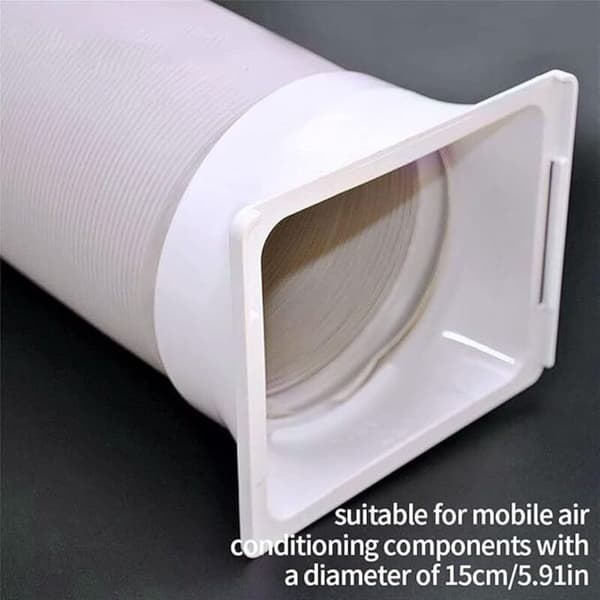 1 PC Universal Window Adapter Portable Air Conditioner Hose Exhaust Pipe 15cm Hose Accessory (Square)