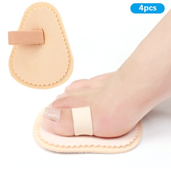 4st Tåriktare Separatorer Skydd Bunion Splint Corrector Tåspridare Skydd 1 Hål