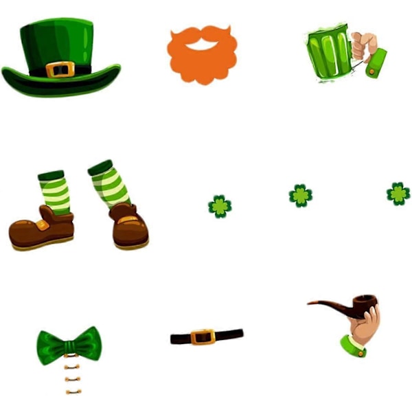 1 Sett med Patrick's Day Assortert Design Dekaler Patricks Magnetiske Elementer Tema Sugekopp Kjøleskapsmagneter