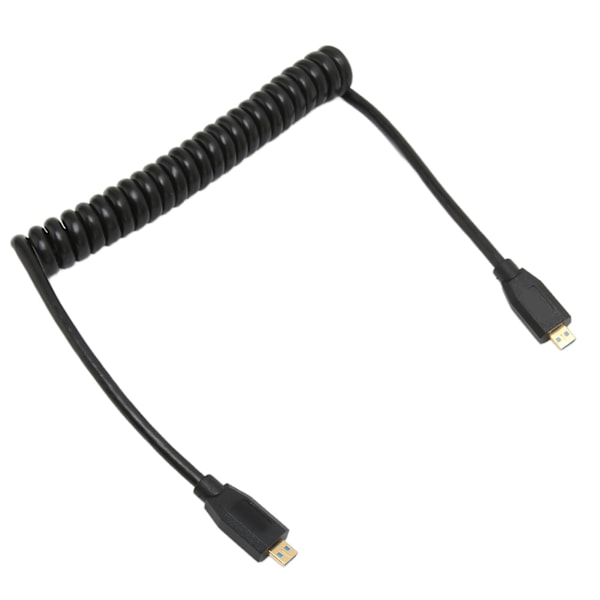 Micro HD Multimedia Interface Kabel Han til Han 8K 60Hz Spiralkabel til HDTV Digitalkamera Tablet