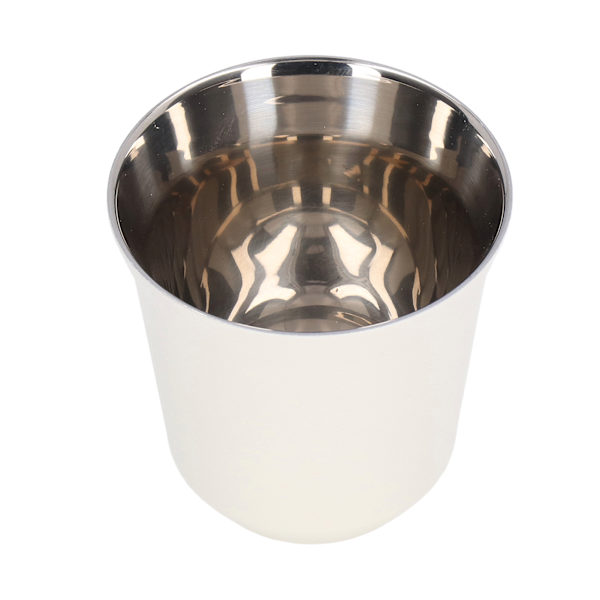 Kaffekrus 304 Rustfrit Stål Bred Mund Design Hvid Dobbeltlag God varmeisolering Vandkop80ml