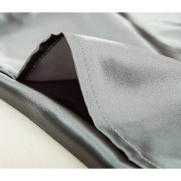 Satin Kuddar för Hår och Hud, Grå, 2-pack, 20x26 Tum