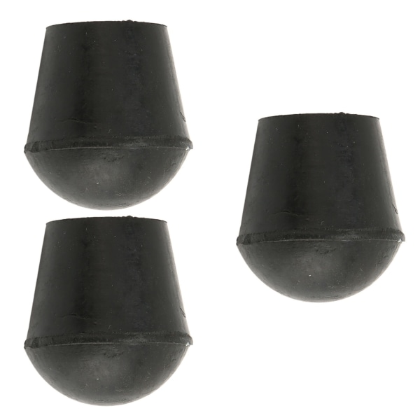 3 st Kryckspetsar 22 mm innerdiameter Gummimaterial Inbyggd kopparplatta Gåkäppspetsar för utbyte