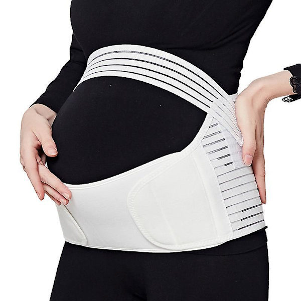 Graviditetsstödbälte - Vit, 2 stycken, Storlek L (80-110cm)