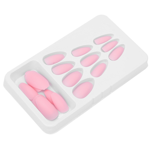 24 kpl Nail Art Tips Set Matt Pure Color Tekokynnet Tekokynnet Täyskantiset cover F124