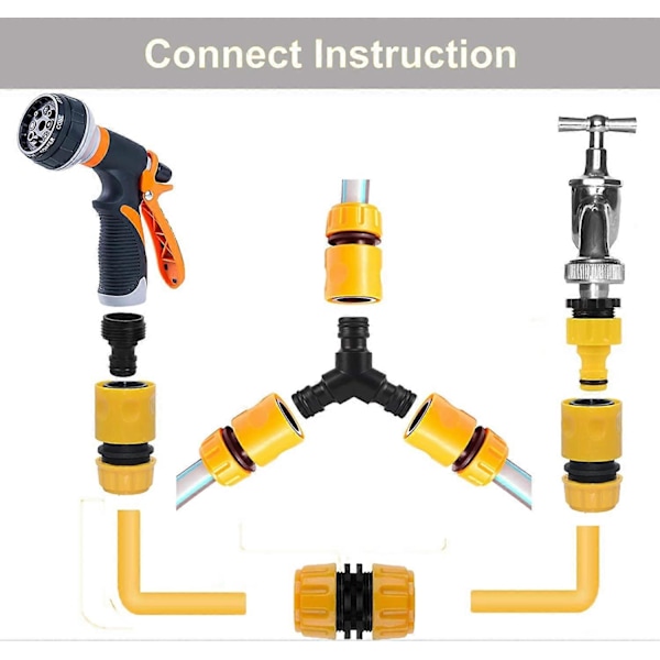 20 stk. haveslangekobling, haveslangehaneadapter, Y-slangesplitter, universal hanekobling, osv.