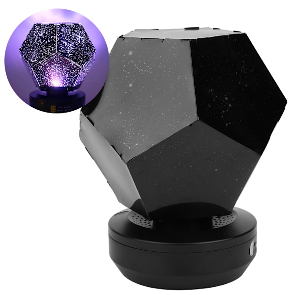 Innovativ stjerneprojektorlampe for husholdninger, mini USB-oppladbar nattlysdekorasjon