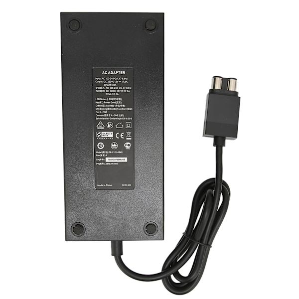 AC-adapter erstatningsstrømadapter kompatibel for Xbox One-konsoll 100-240V US-plugg