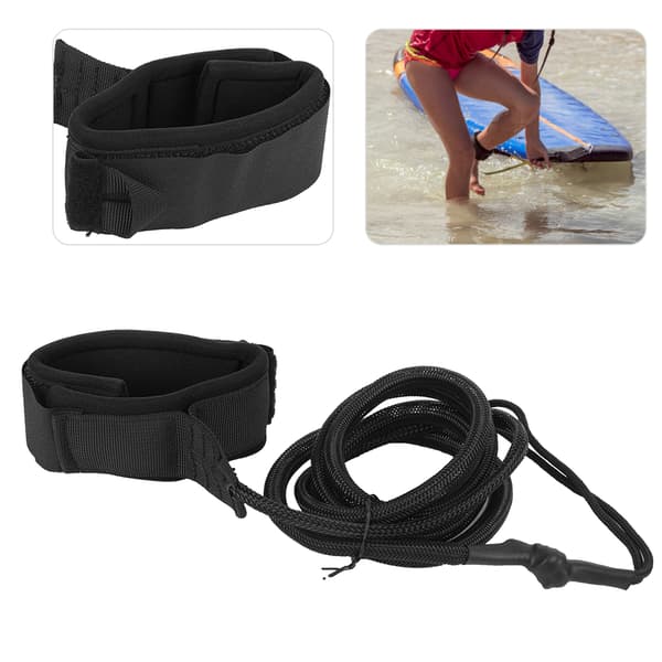 Surfing Kajak Koppel Rep Surfbräda Säkerhet Paddel Handrep för Surfbräda Surfing Tillbehör Svart