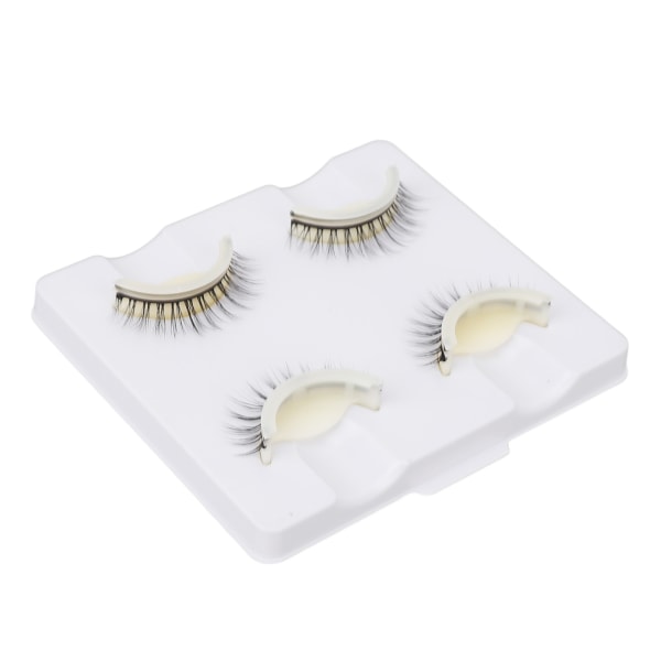 2 par falske øyevipper Naturlige tette Gjenbrukbare selvklebende kunstige øyevipper 3D falske øyevipper for hjemmeskjønnhetssalonger LD2204