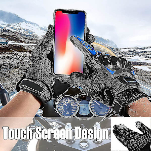 Andningsbara pekskärmsmotorcykelhandskar XL orange