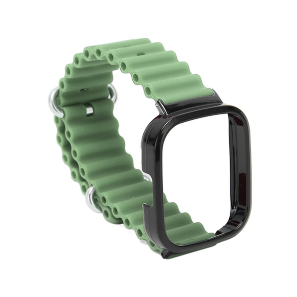 2 i 1 watch Case Silikon Justerbart case för Redmi Watch 3 ljusgrön
