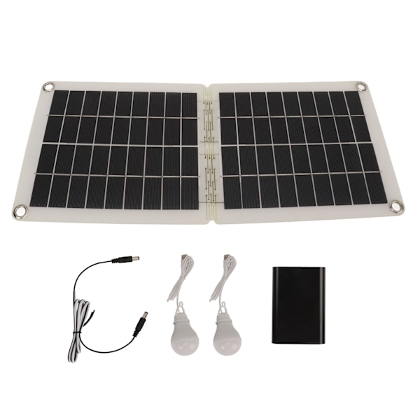Solcellslampor 60W Solcellsladdad Bärbar Campinglampa med 2 st Usb Hög Ljusstyrka Lampor för Utomhustält